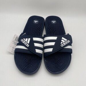 ADIDAS ADISSAGE SLIDE SANDAL NAVY/WHITE #078261 US MEN'S SIZE 13